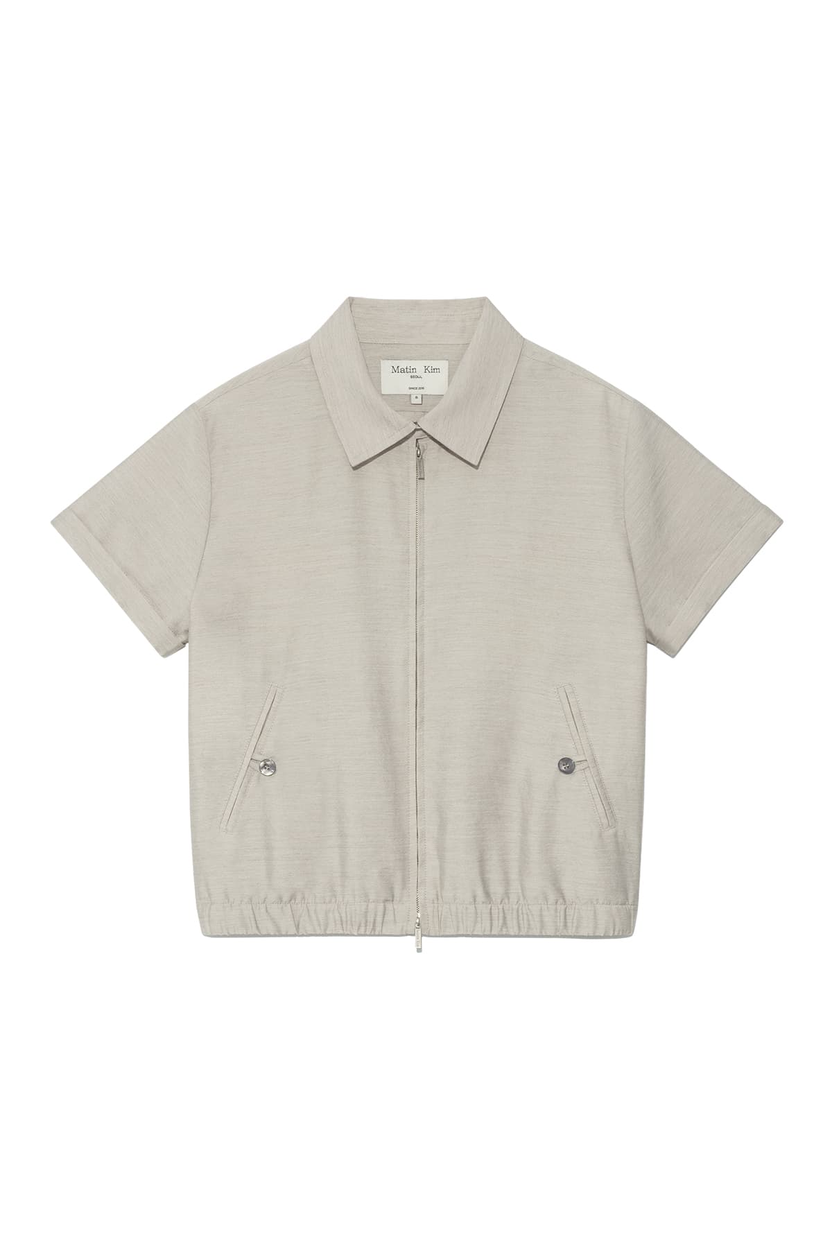 HALF SLEEVE LIGHT BLOUSON IN BEIGE