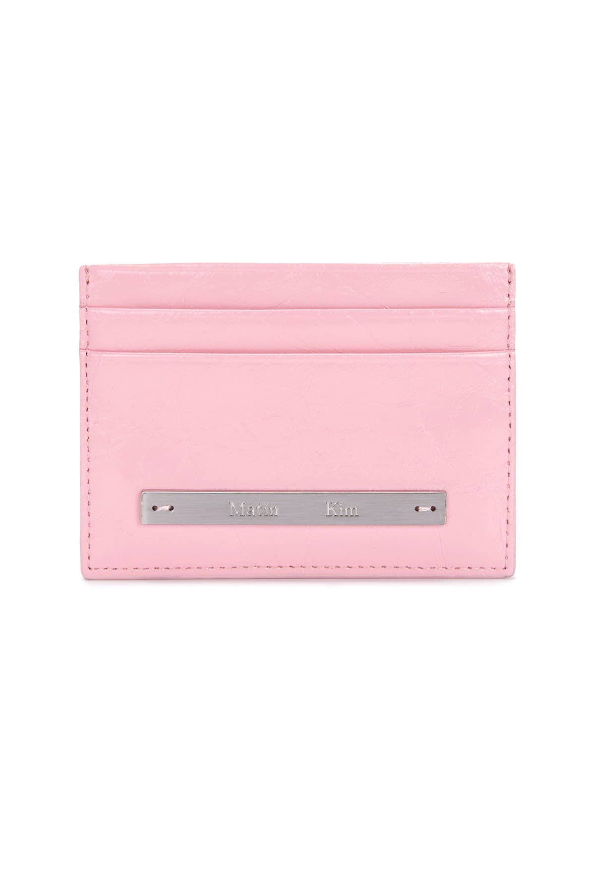 GLOSSY CARD WALLET IN PINK
