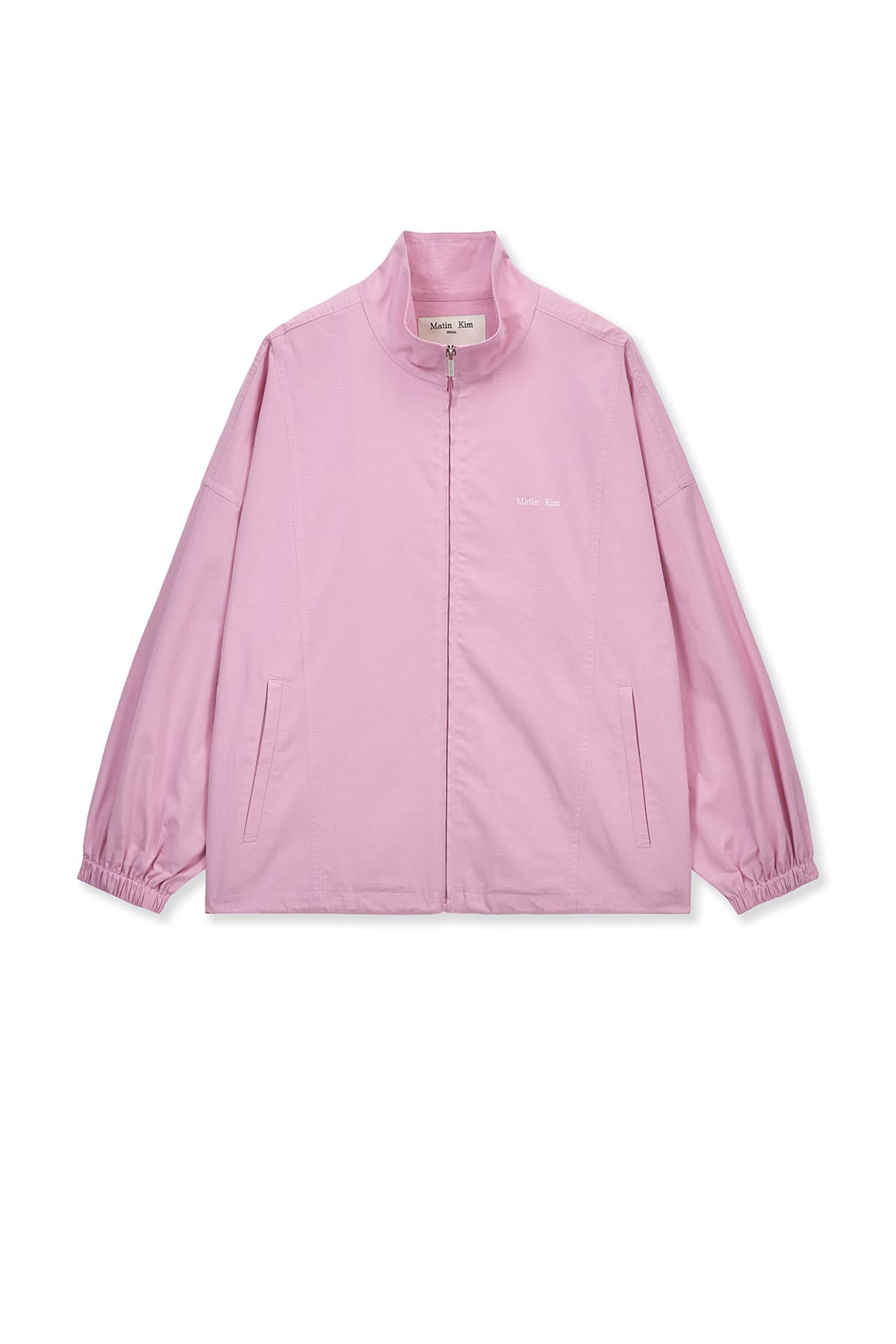 BACK LOGO HIGH NECK JUMPER IN PINK