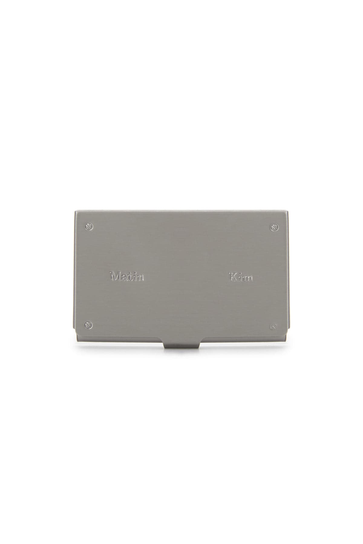 SIGNATURE METAL BUSINESS CARD CASE IN SILVER