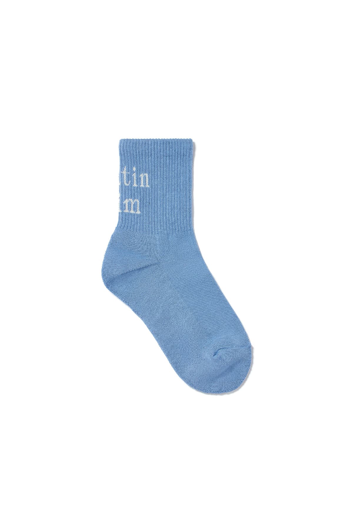 MATIN BIG LOGO CREW SOCKS IN BLUE