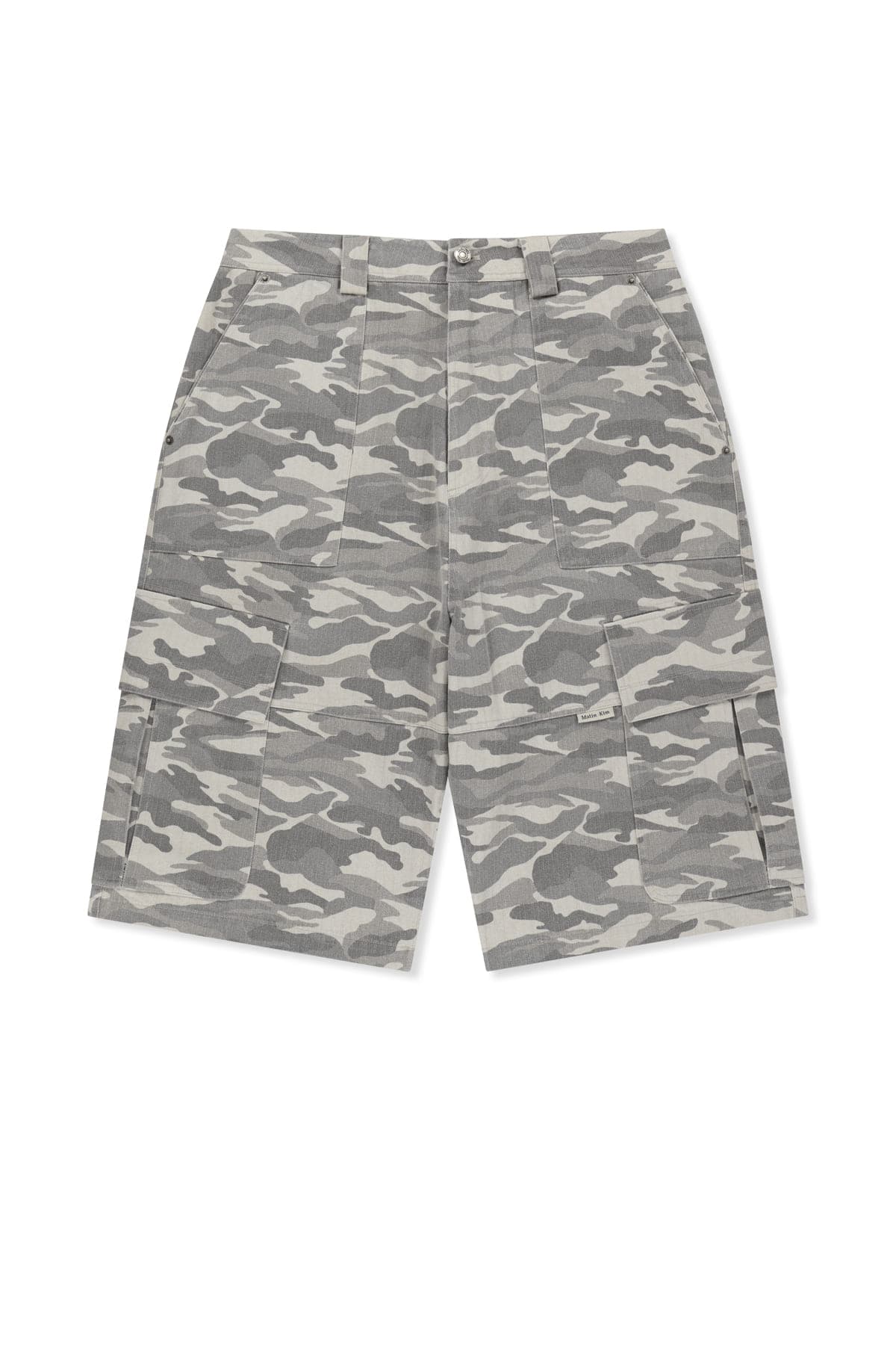 CAMOUFLAGE CARGO BERMUDA PANTS FOR MEN IN GREY